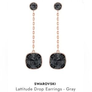 Swarovski Rose Gold rain drop attachment Earrings